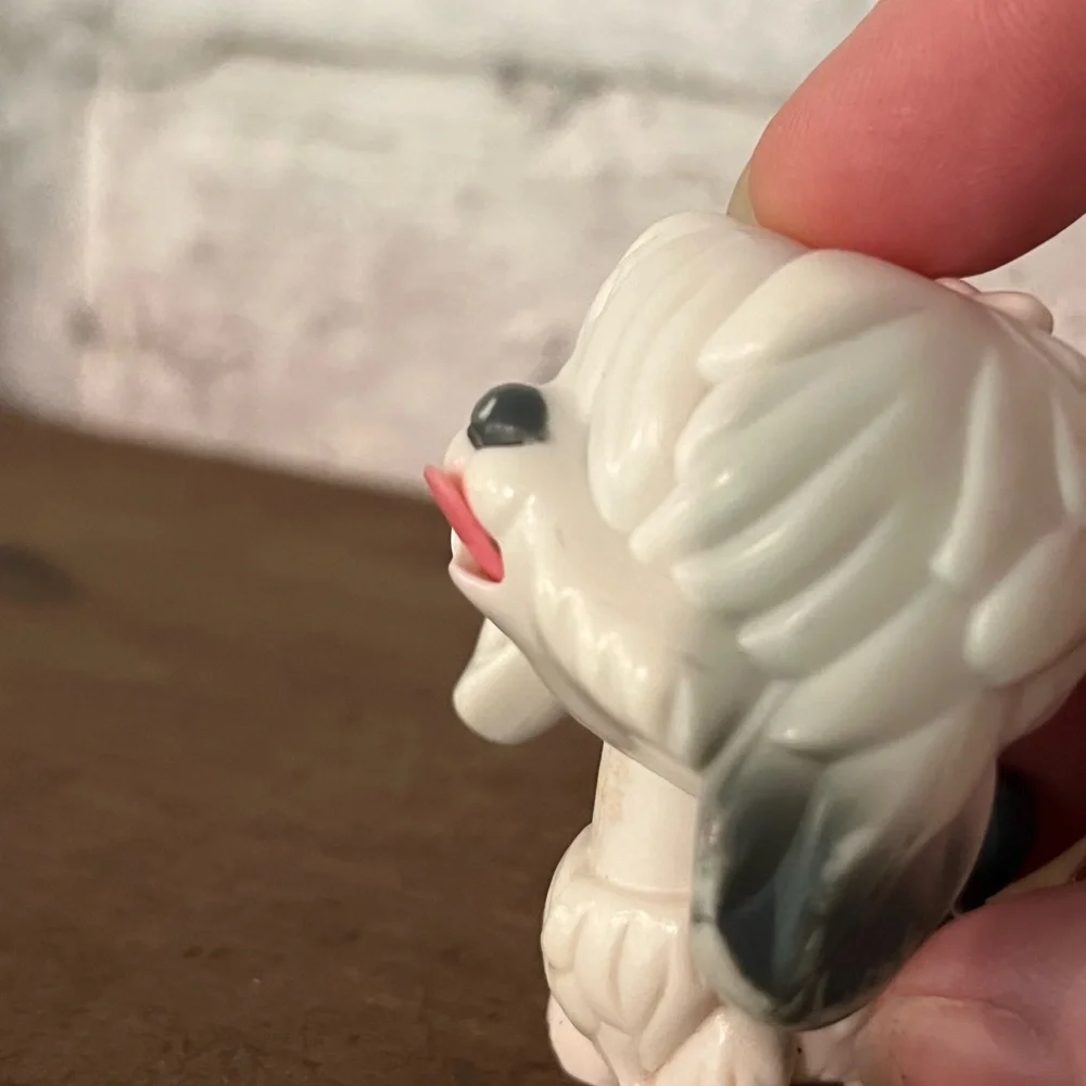 Littlest Pet Shop LPS Magic Motion Sheepdog‎ White Gray Puppy Dog